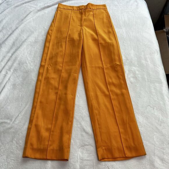 House of Harlow 1960 Pants - House Of Harlow 1960 Orange Pleated Wide Leg‎ Dress Pants Size Small